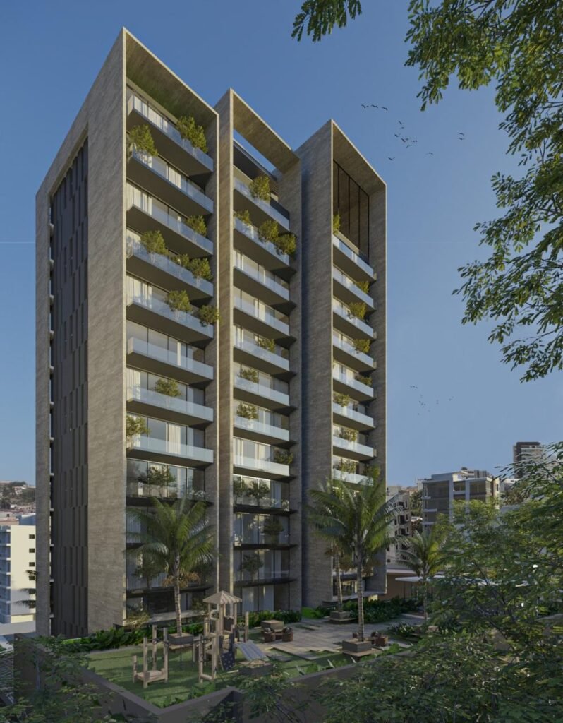 Moderna Torre Residencial Familiar con Rooftop y Gimnasio en La Esmeralda